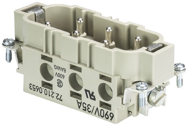 Steckereinsatz Wieland Electric revos POW STS 6 6,0 69 AG 6 35A 690V 2.5…6mm²