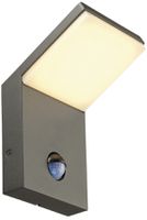 LED-Wandleuchte SLV ORDI, 9W 740lm 3000K mit Sensor IP44 anthrazit