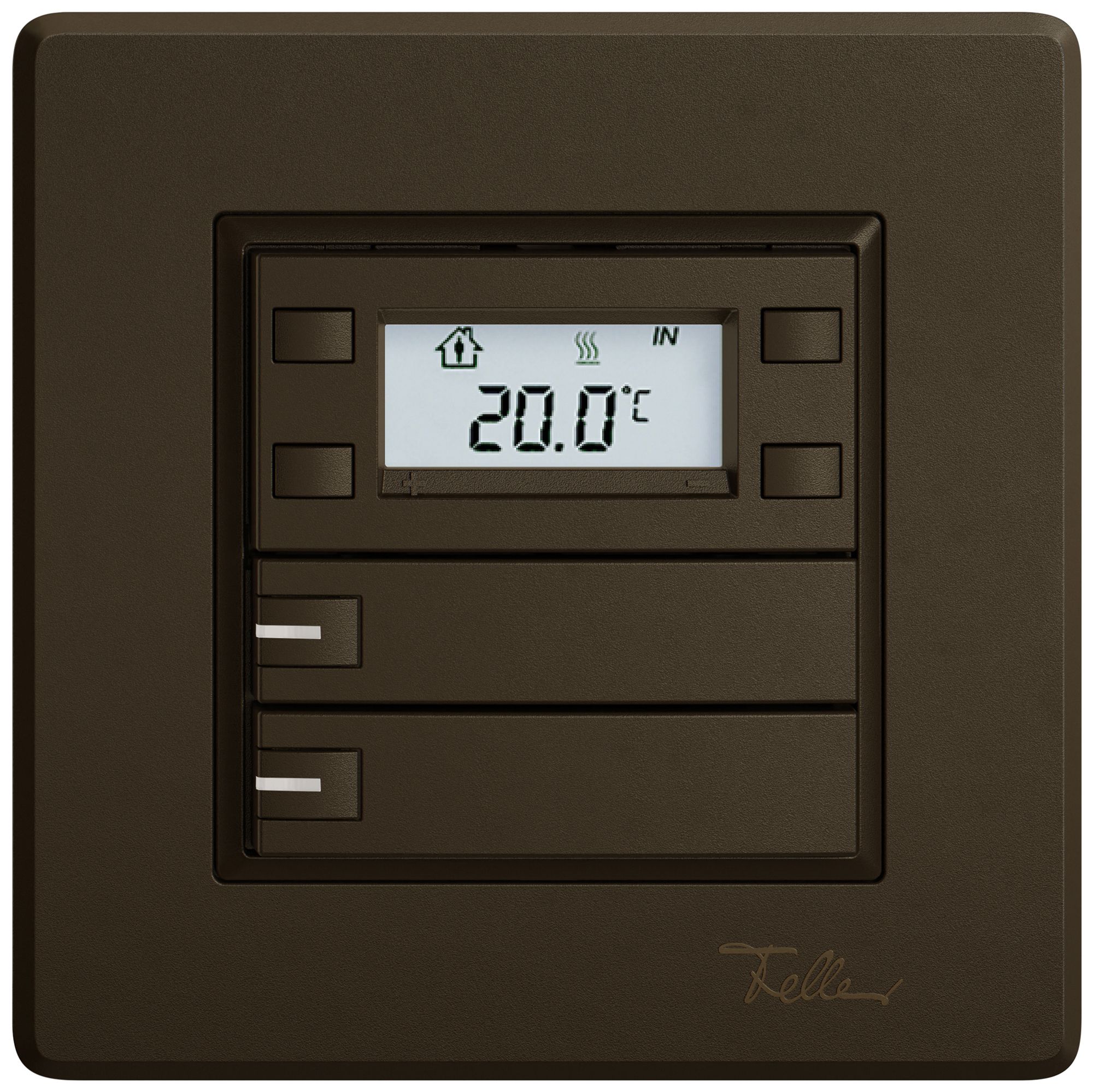 Poussoir RTH ENC EDIZIO.liv SNAPFIX® a.RGB-LED 2×touches comm.1T br