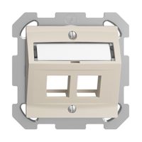UP-Montageset EDIZIOdue FM, mit Schrägauslasshaube, für 2×Keystone, crema