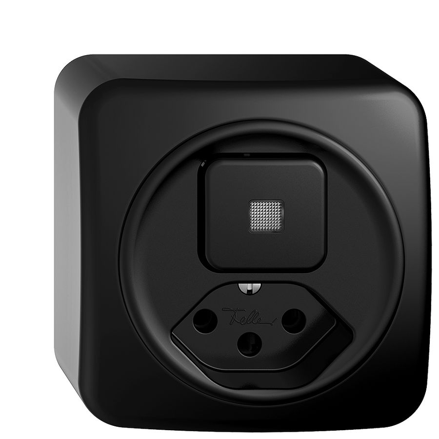 AP-Leuchtkombination 3/1L+T13 schwarz, LS STANDARDdue mit Linse, LED gelb