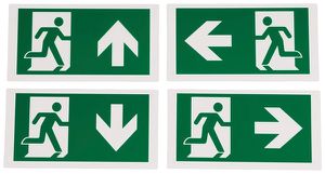 Piktogramm-Set Sylvania LifeSafe Pro EXIT Ausgang links/rechts oben/unten
