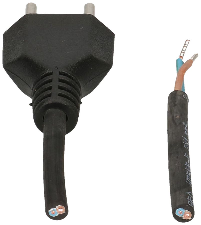 Anschlusskabel MAX HAURI Gummi 10A 230V 2×1mm² Typ 11/Aderendhülse 5m schwarz