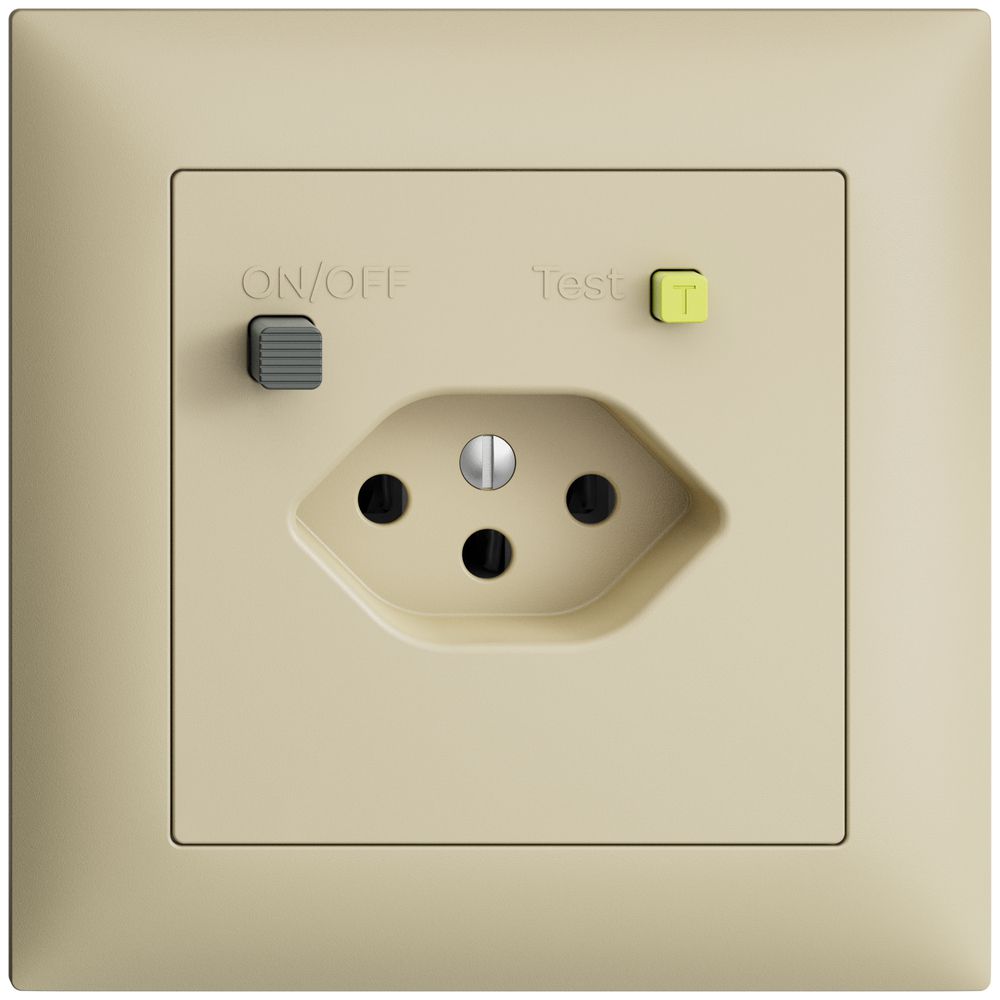 Prise ENC EDIZIOdue T13 FI 30mA FMI, vanille