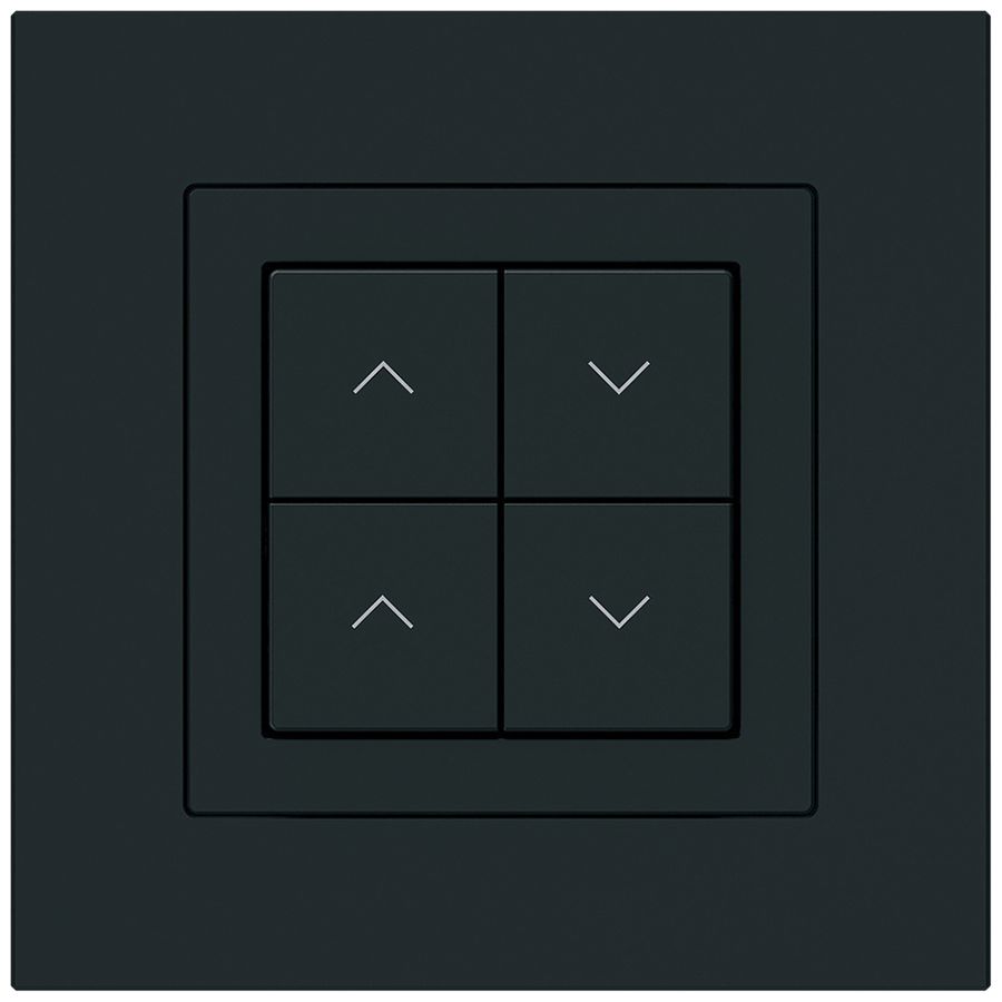 UP-KNX-Storentaster Hager BA kallysto.pro C 4-fach 94×94mm schwarz