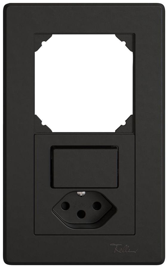 Combinaison ENC EDIZIO.liv SNAPFIX® 2×1 156×96mm vide+schéma 3/1L+T13 noir