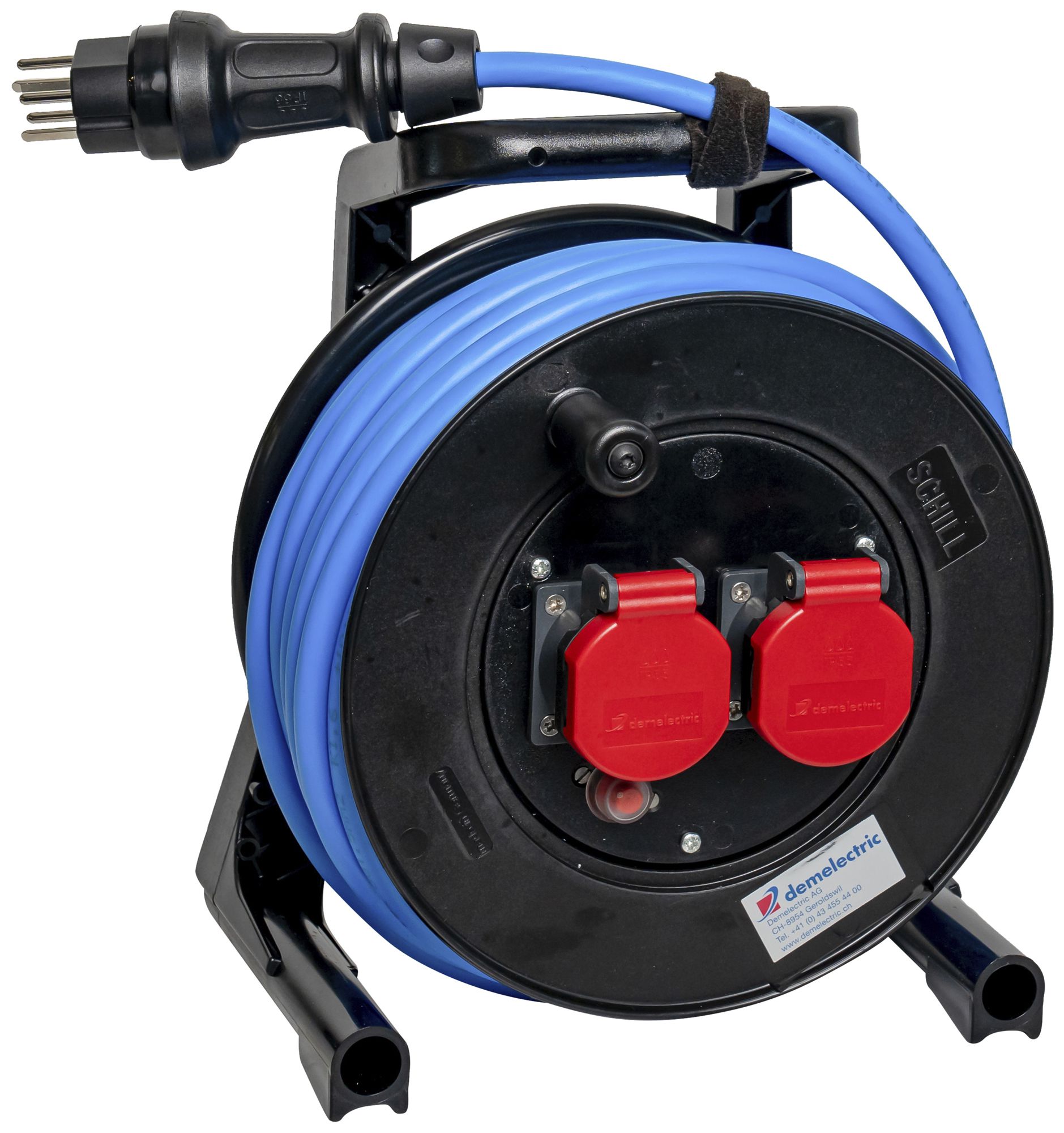 Kabelrolle DEM DB24104 2×T15 5×1.5mm² 20m Stecker T15