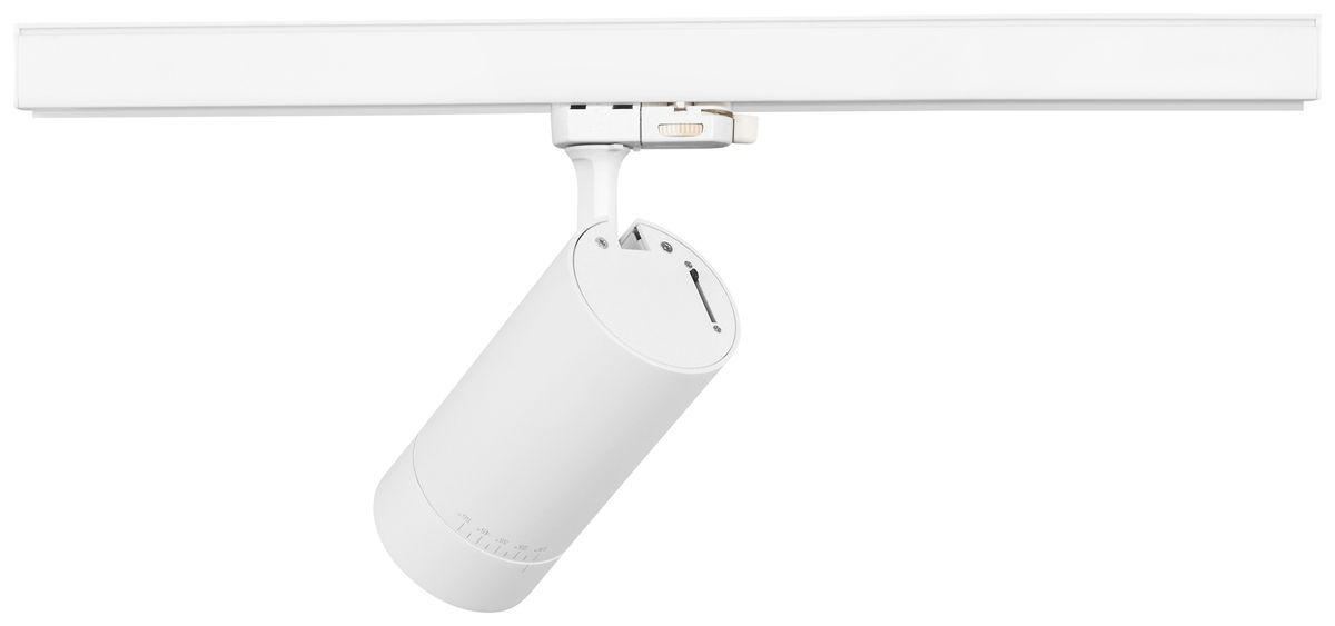 Projecteur LED Sylvania Lenzo Large 30W 1925lm 930 VAR 3ph 18°…50° Ø75 blanc