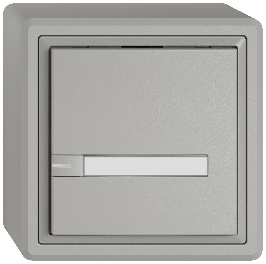 AP-Universaltaster EDIZIO.liv UNI SNAPFIX® 12…48V m.LED blau 1× 1-Tbed.Pap.hgu