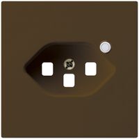 Piastra frontale per presa Hager kallysto 1×T23 illuminato H marrone