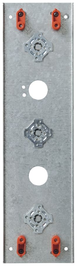 Montageplatte Siedle 3× 84×304×30mm silber