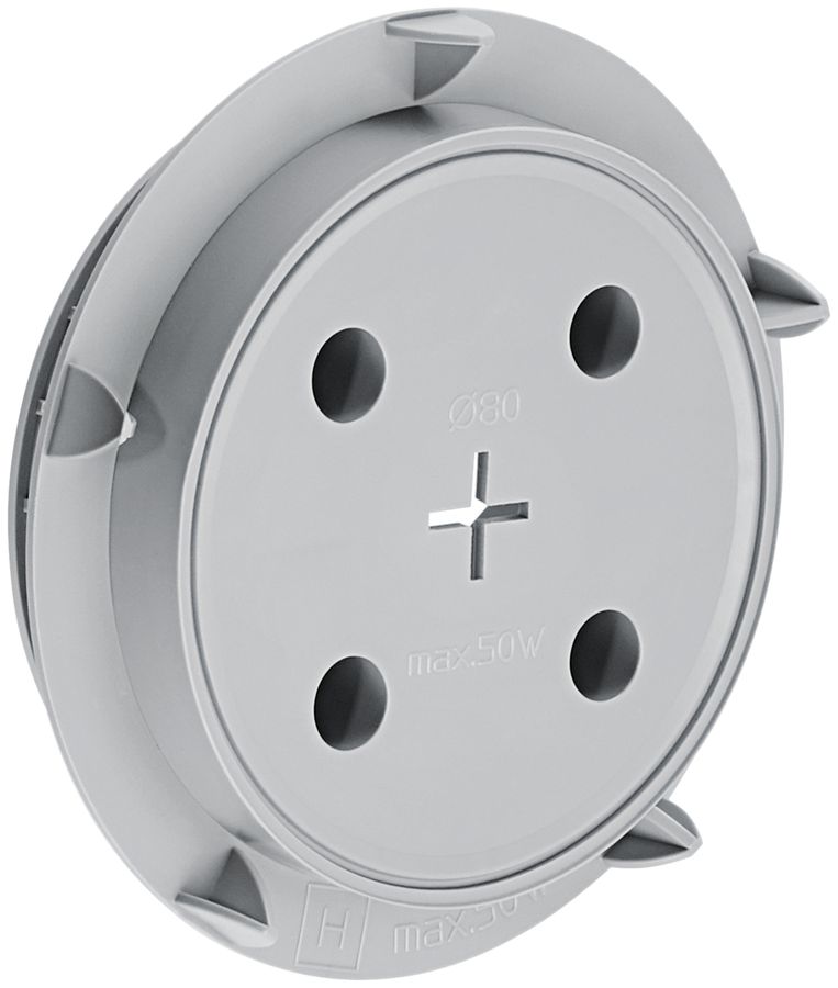 Deckel für Einbaugehäuse HSB Lumina, für LED, Ø 80mm, halogenfrei