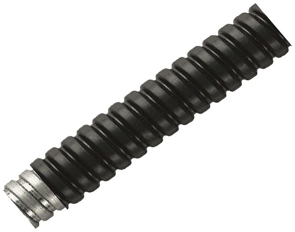 Tuyau métallique Plica FNU M32 25m flexible acier zingué/PA noir