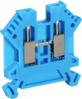 Morsetto di passaggio componibile Woertz 0.5…4mm² 32A 1000V vite 2×1 DIN 35mm bl