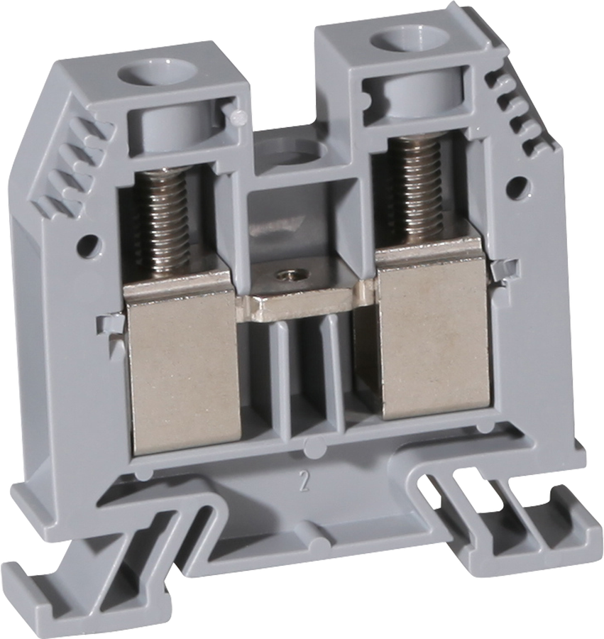 Borne de passage joignable Woertz 16…35mm² 125A 1000V vis 2×1 rail DIN 35mm gr