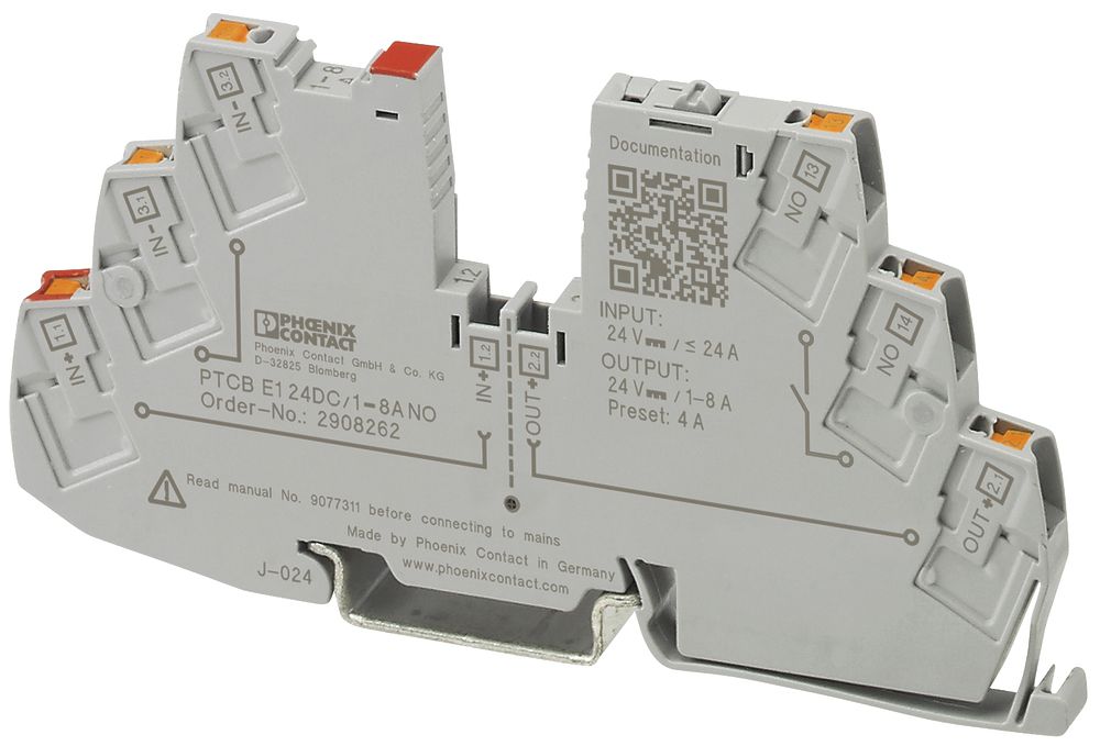 Interruttore di protezione Phoenix Contact PTCB E1 24DC/1…8A NO