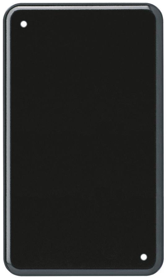 Abdeckplatte basico 2×1 2 Befestigungslöcher diagonal schwarz