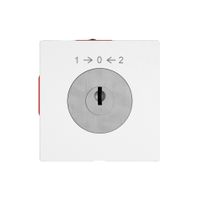 Schwenktaster EDIZIO.liv SNAPFIX® 1->0<-2/1P mit Schloss & 2 Schlüsseln ws