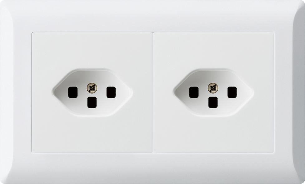 UP-Kombination KLI 1x2, Steckdose T23 + T23 ws