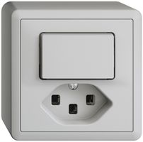 AP-Kombination 3/1L+T23 16A EDIZIOdue hellgrau