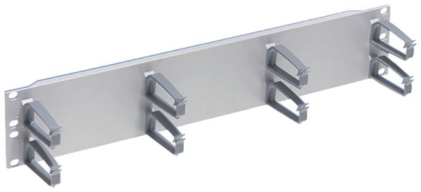 Kabelführungsplatte 2HE 19" grau R&M