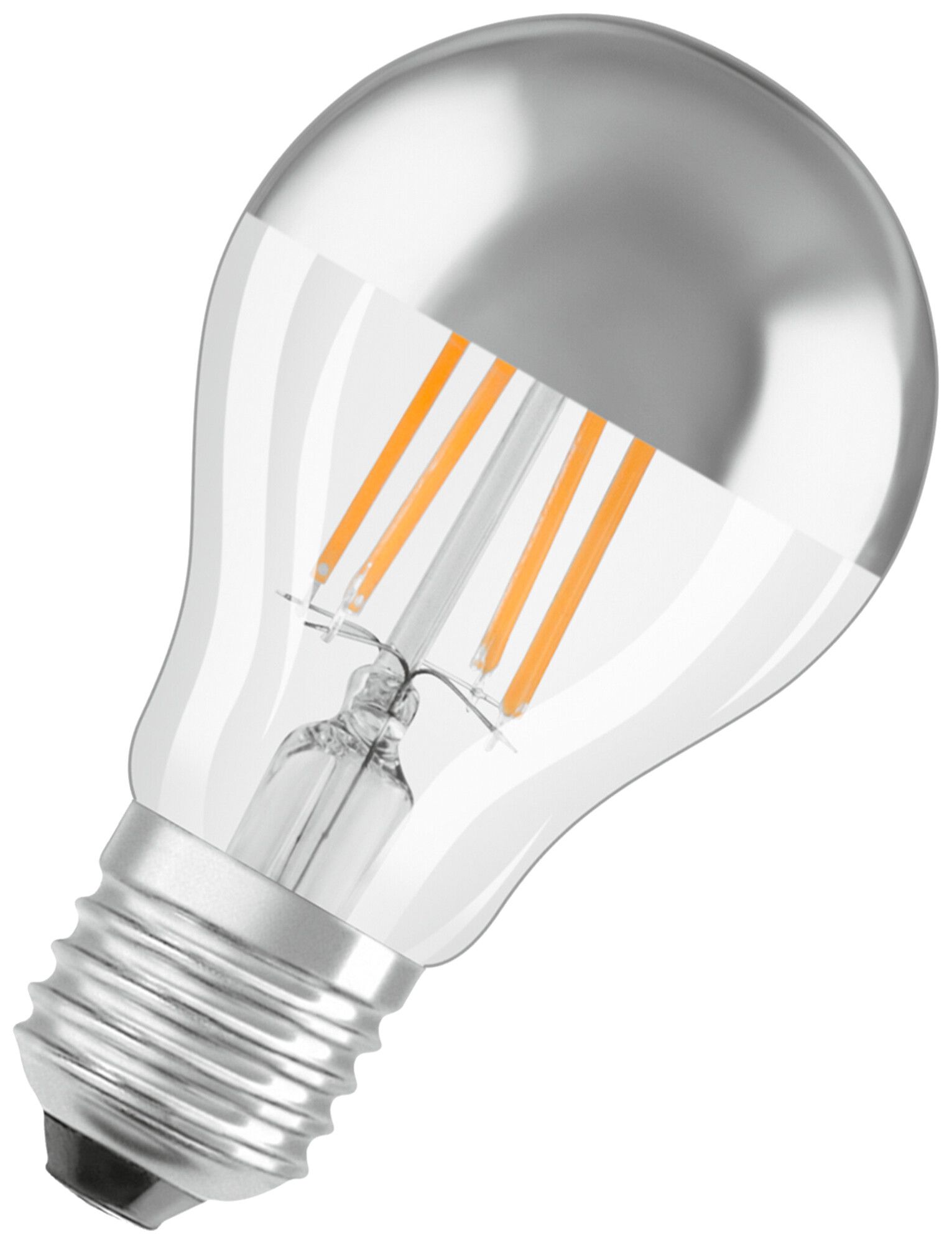 LED-Lampe LEDVANCE CLASSIC A E27 6.5W 640lm 2700K Typ A versp.silber DIM Ø60×105