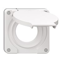 Deckel mit Klappdeckel NEVO Ø43mm für SCHUKO-Steckdose ws (Dicht.sz)