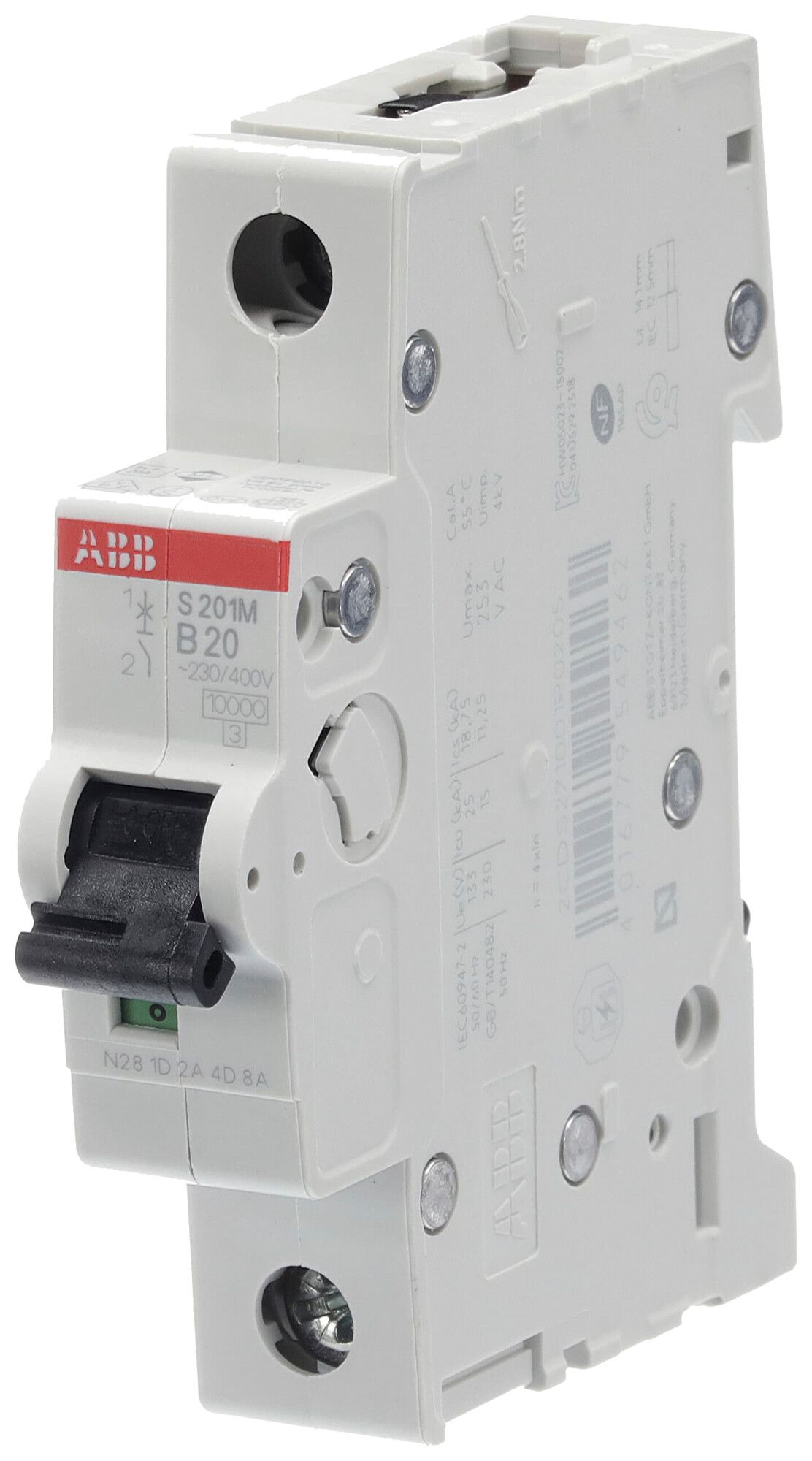 Disjoncteur ABB S201M-B20 20A B 10kA