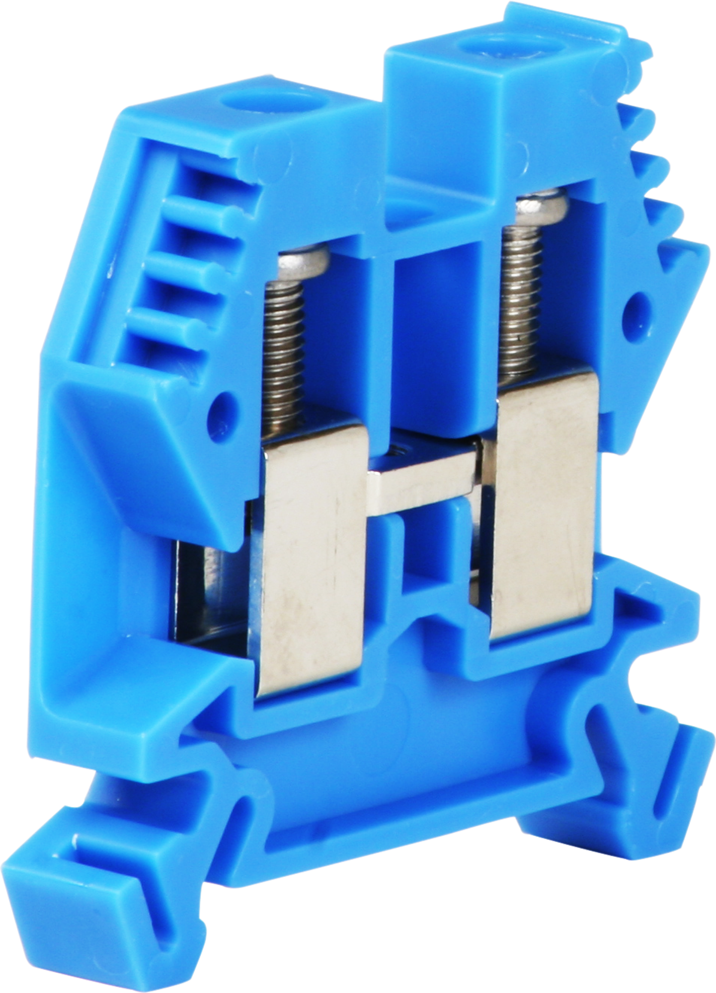 Morsetto di passaggio componibile Woertz 4…10mm² 57A 1000V vite 2×1 DIN 35mm bl