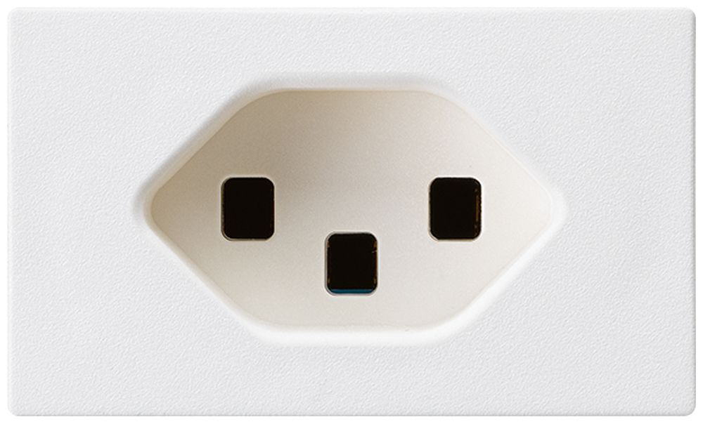 EB-Steckdose FLF Hager Typ 23 weiss mit Steckklemmen