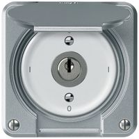 Interruttore a chiave robusto interruttore 2×1 polo 16A 250V 86×86mm alluminio