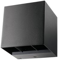 Applique LED SG Artes 8W 340lm 827 IP65 REG dir./indir.120×120mm nero