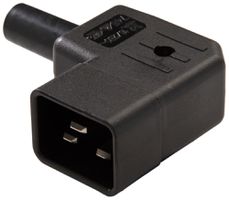 Apparatestecker Typ C20 ELBRO nach rechts 16A schwarz