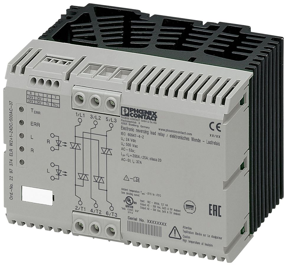 REG-Halbleiter-Wendeschütz PX ELR W2+1- 24DC/500AC-37