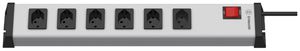 Presa multipla Steffen EHMANN 6×T13 10A 250V 3m materia sintetica grigio