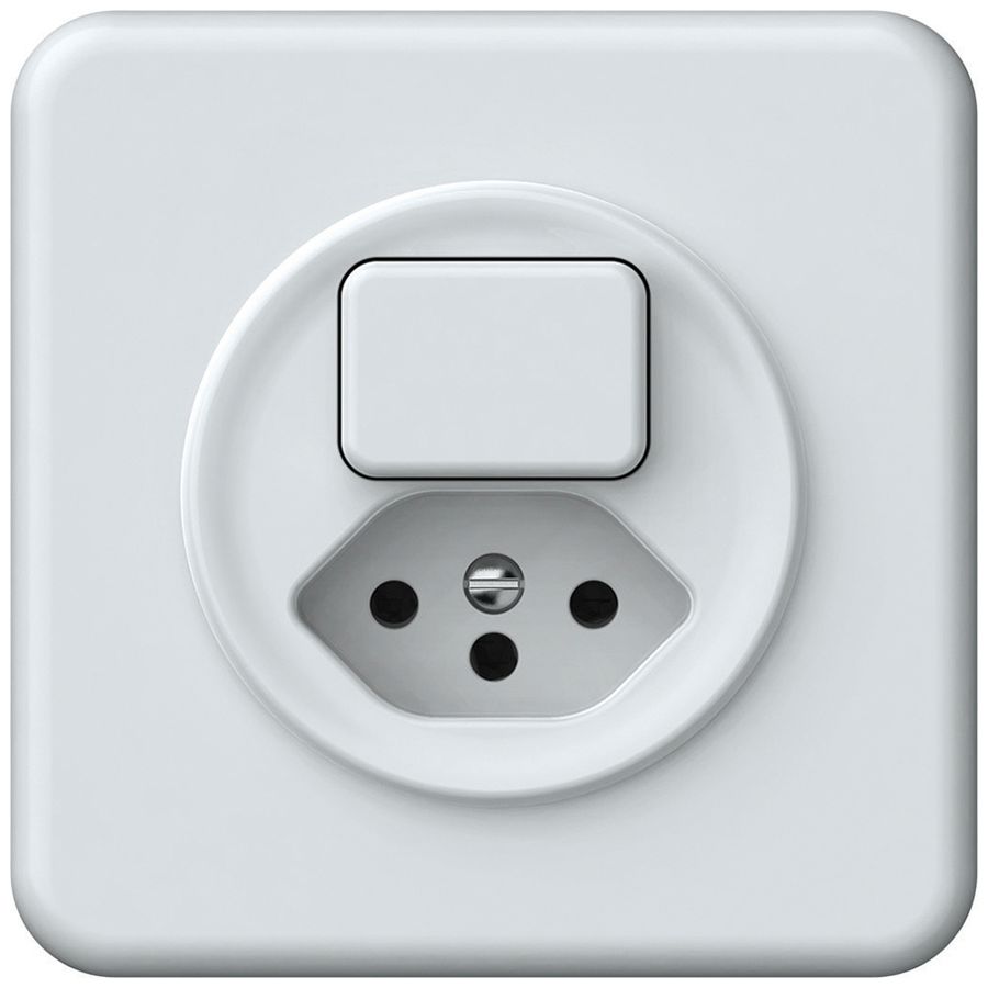 Combinaison ENC origin 1×touche 1CO+T13 1P 0<1 10A 230V 92×92mm blanc