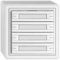 Poussoir KNX RGB AP EDIZIO.liv SNAPFIX® capteur temp.RGB-LED étiqu.8×com.1T bc