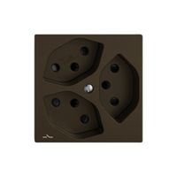 Steckdose EDIZIO.liv SNAPFIX® 3×T13 1×S mit Shutter br