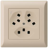 UP-Steckdose Hager kallysto.line 3×T23 1×S C beige