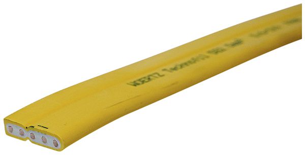 Cavo piatto Woertz Technofil 5×2.5mm² senza alogeni giallo B2ca
