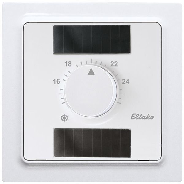 AP-RF-Temperaturregler Eltako FTR55ESB, EnOcean, Solar/Batterie, weiss glänzend