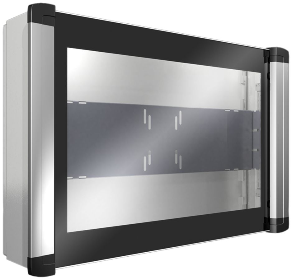 Boîtier de commande Rittal AX, pour écran ≤24" 650×450×155mm, tôle d'acier