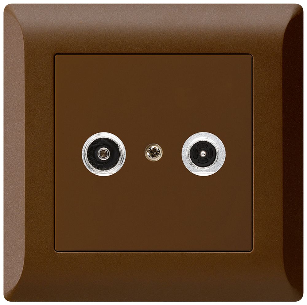 UP-Antennendose kallysto.line R/TV 19dB 2GHz braun