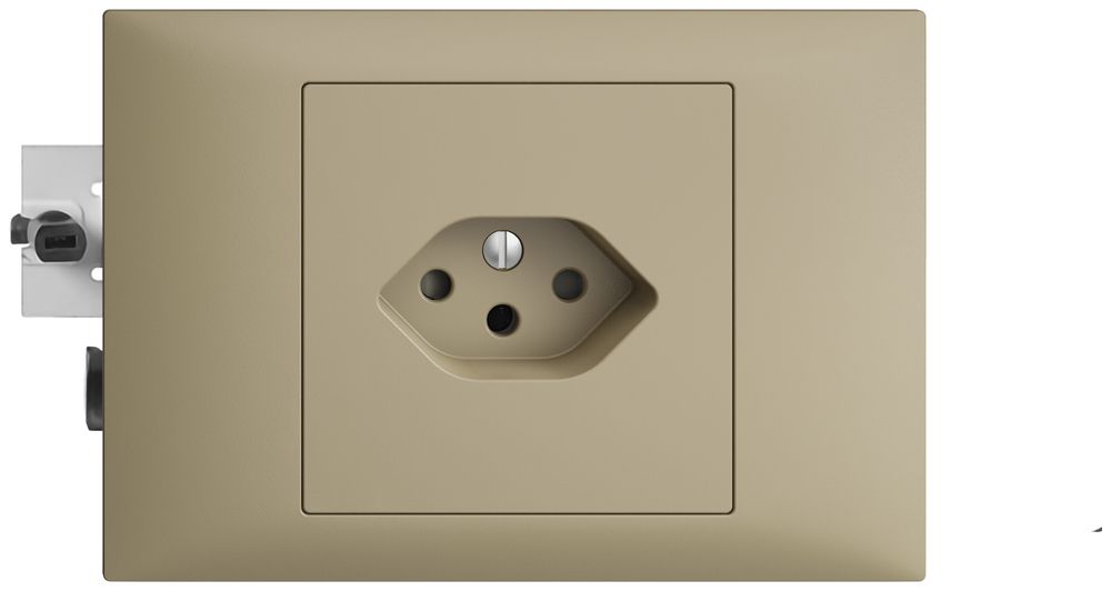 EB-Steckdose EDIZIOdue T13 sand 45…69mm