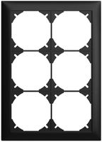 Abdeckrahmen EDIZIOdue 2×3 schwarz