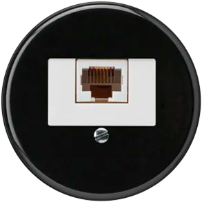 Einsatz zu UP-Dose basico 1×RJ45u schwarz