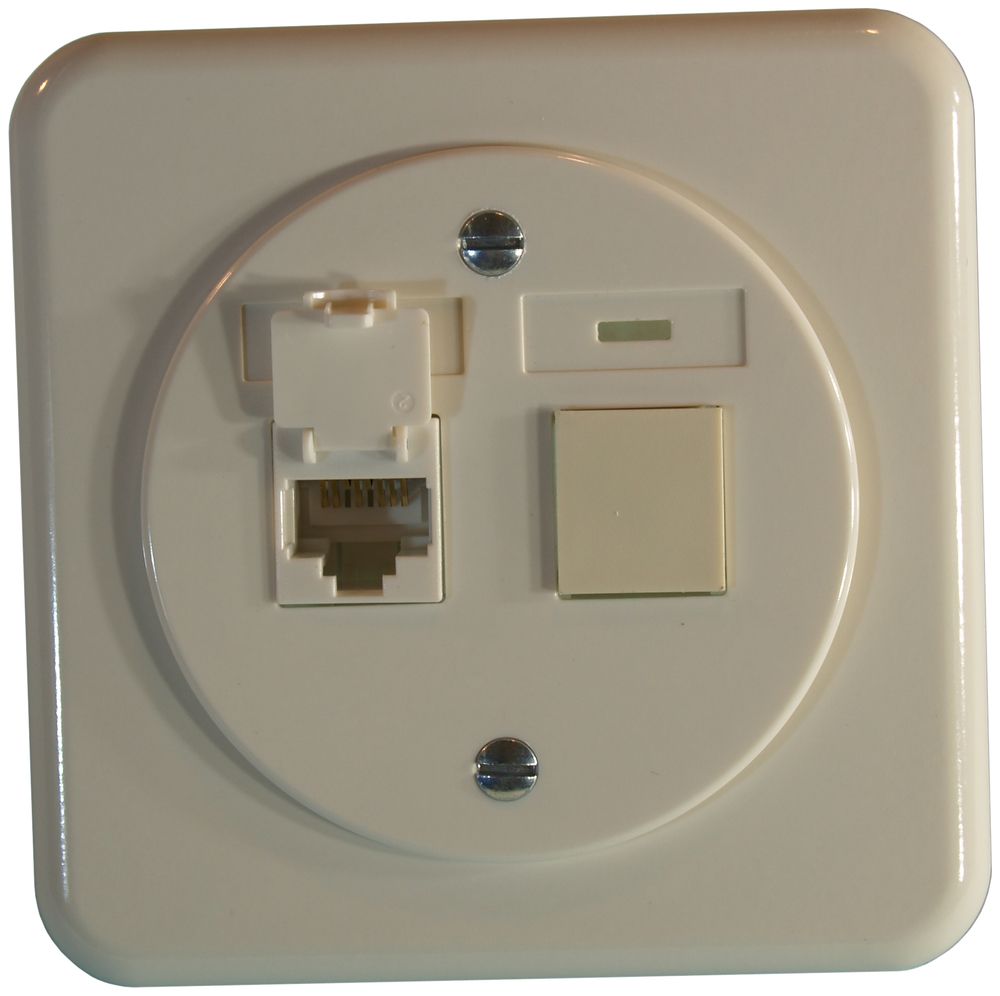 UP-Anschlussdose Kat.6 PMI 2f.1RJ45/u weiss