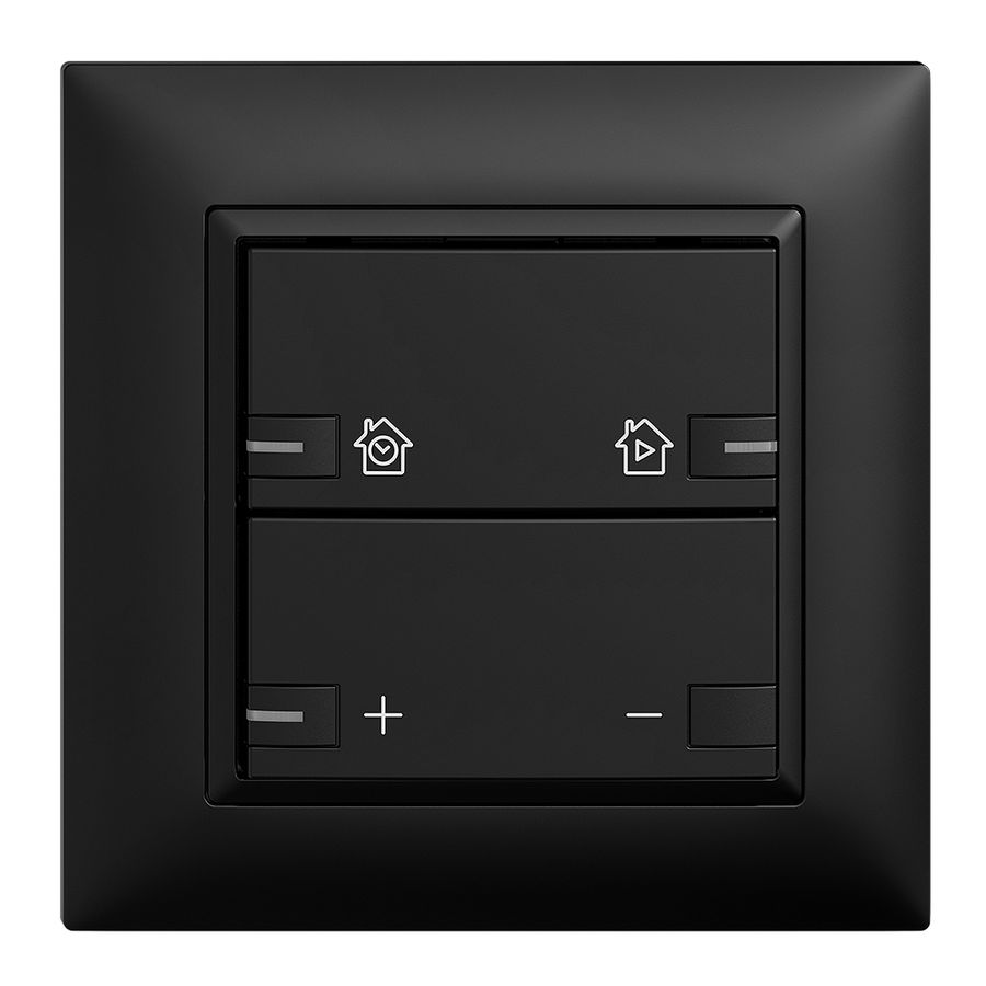 UP-Frontset EDIZIOdue zeptrionAIR Dimmer mit Bez. mit LED schwarz
