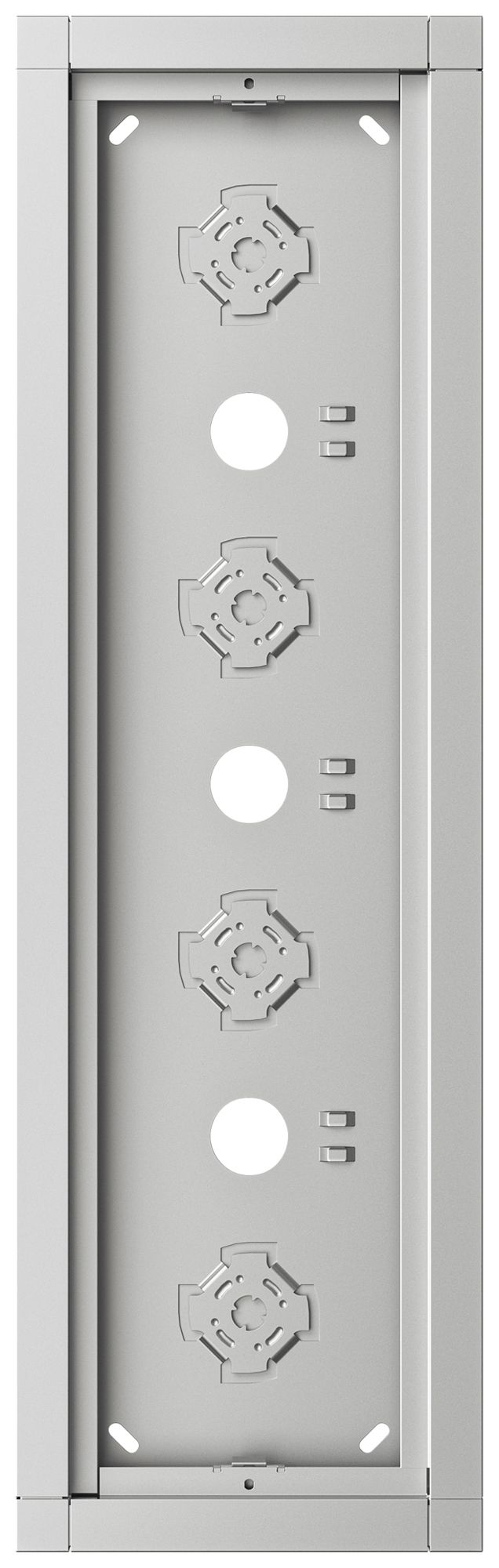 AP-Gehäuse Siedle 4× 132×432×36.5mm silber