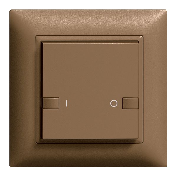 UP-Frontset ON-OFF 1K/1T ZEP 88×88mm coffee